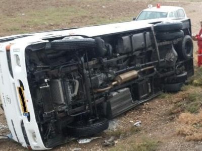 واژگونی مینیبوس در محور هراز ۱۰ مصدوم برجا گذاشت