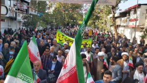 راهپیمایی ۱۳ آبان در دیار علویان برگزار شد