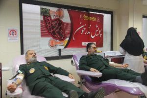 حضور فرمانده سپاه کربلای مازندران در پویش نذر خون ساری