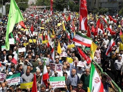 تجمع مردمی مازندرانی‌ها همراه با تشییع شهدای امنیت